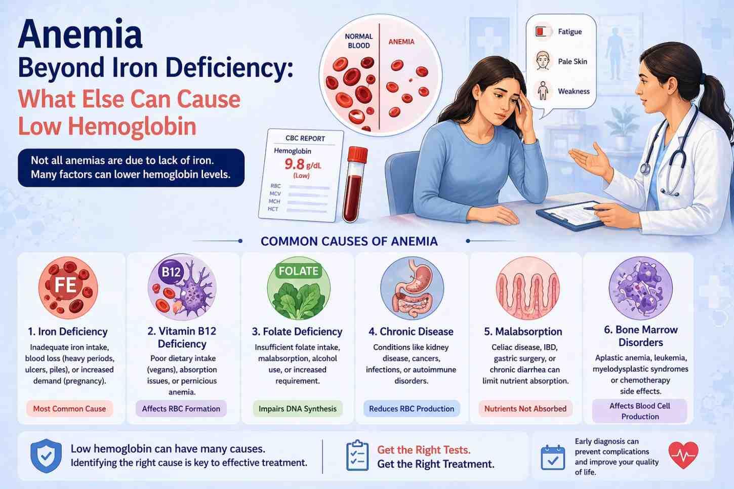 Anemia Beyond Iron Deficiency: What Else Can Cause Low Hemoglobin
