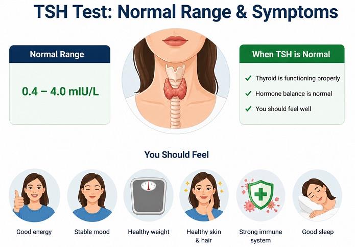 TSH Test Normal Range Symptoms