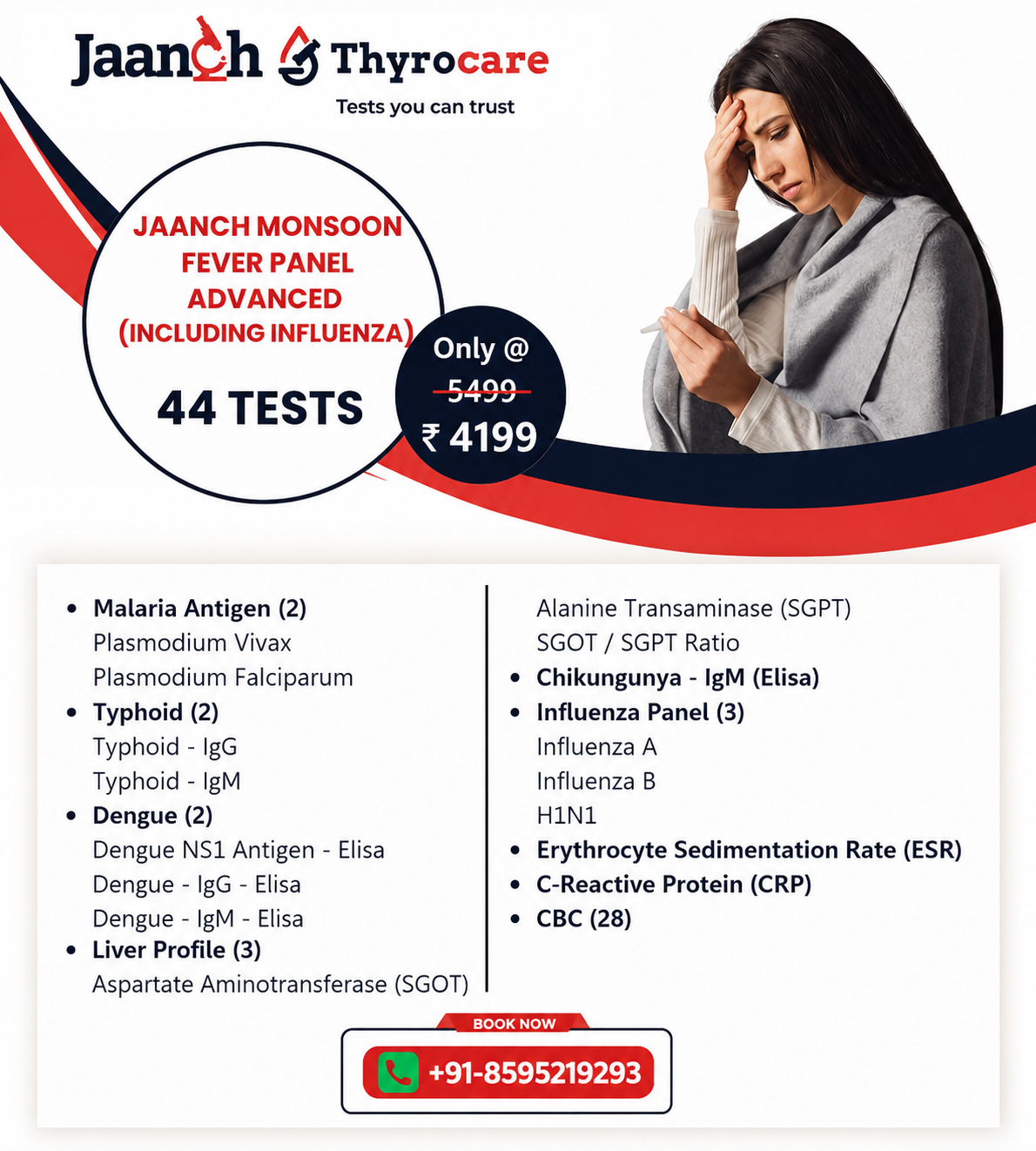 JAANCH MONSOON FEVER PANEL ADVANCED (INCLUDING INFLUENZA)