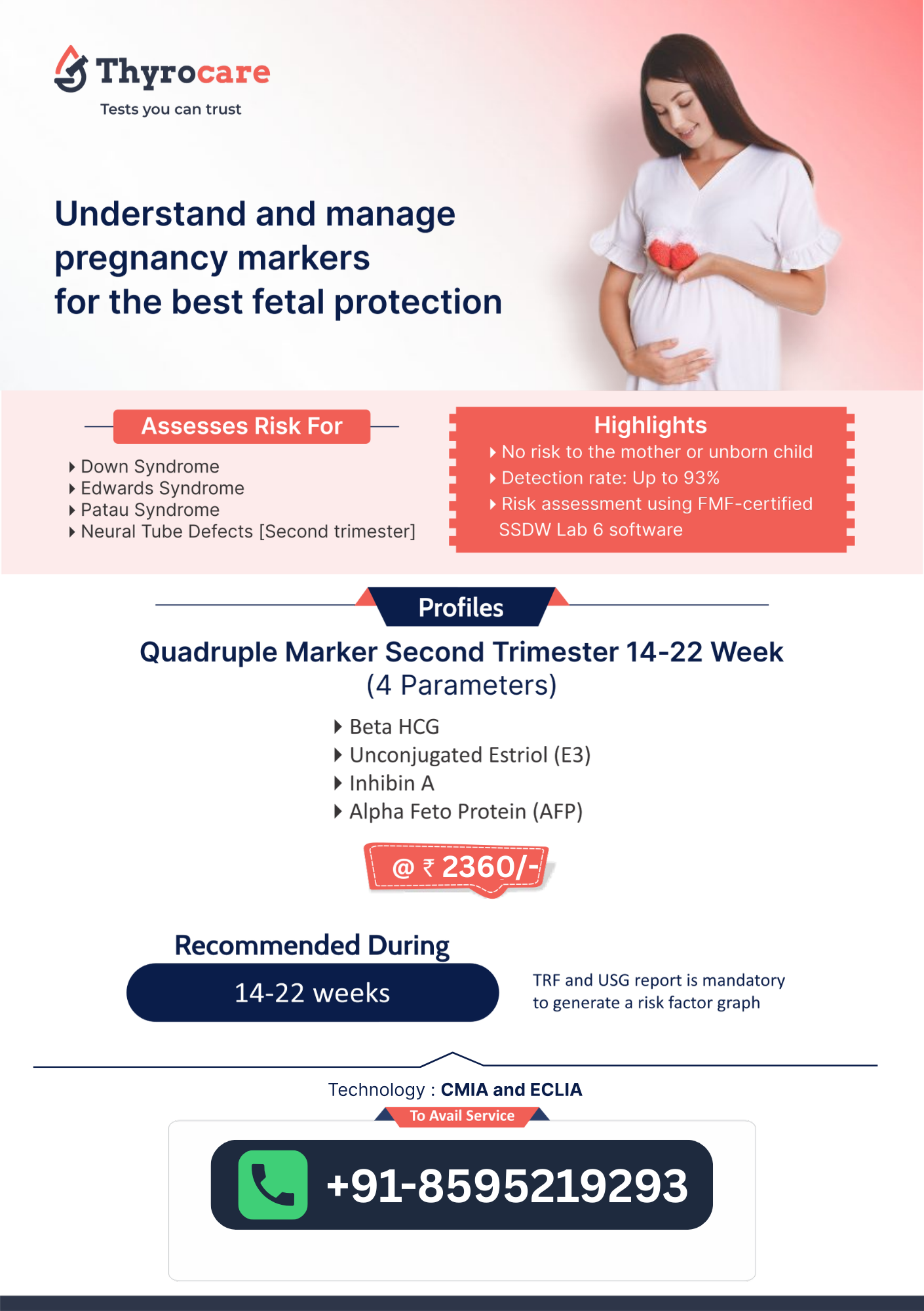 QUADRUPLE MARKER SECOND TRIMESTER 14-22 WEEK