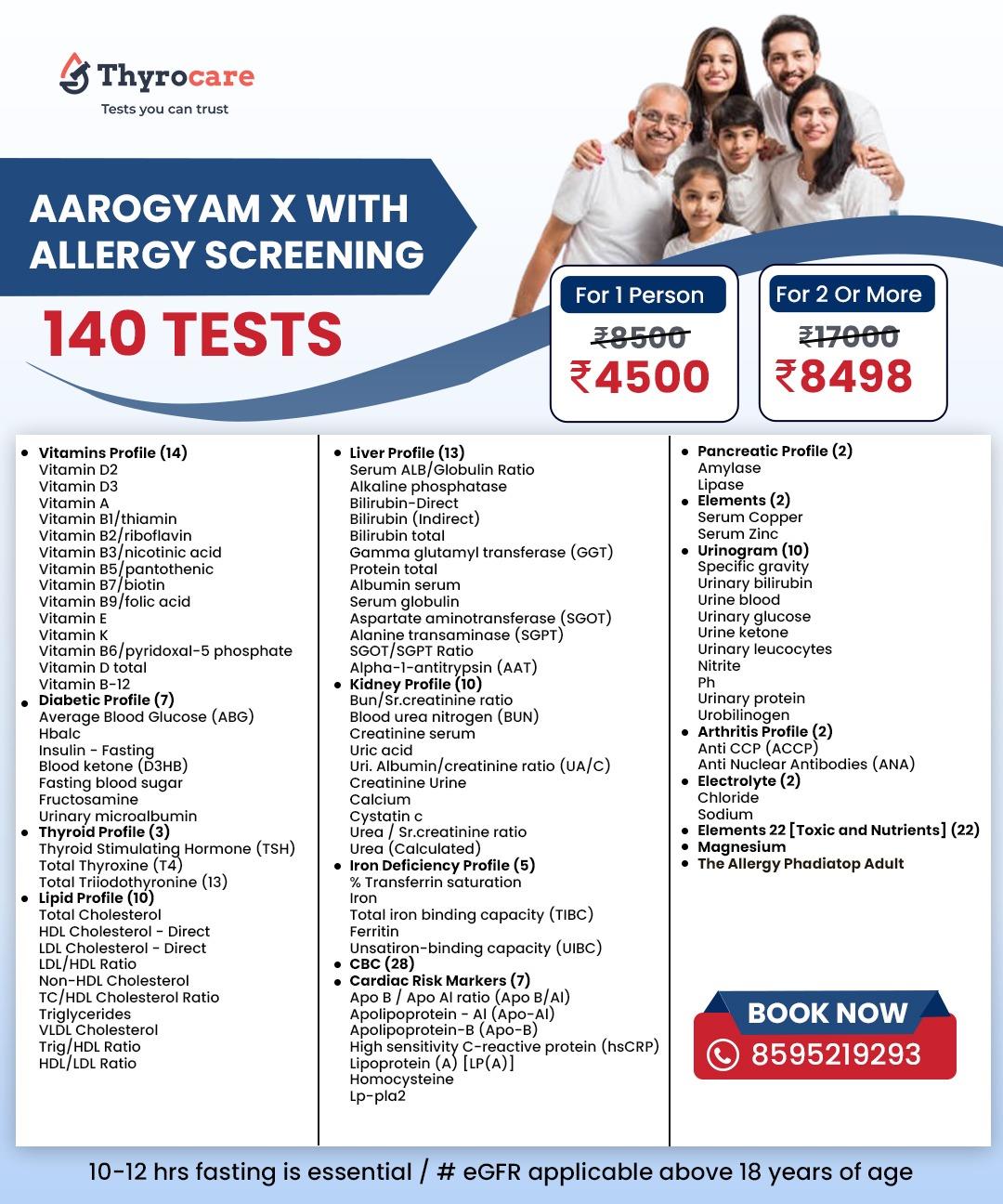 AAROGYAM X WITH ALLERGY SCREENING